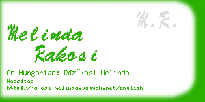 melinda rakosi business card
